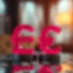 Currency exchange symbols representing AED and INR