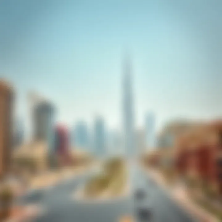 Dubai skyline with real estate highlights