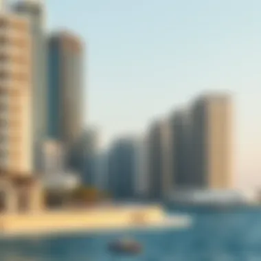 Developments and construction projects around Deira Dubai Island Beach, illustrating growth
