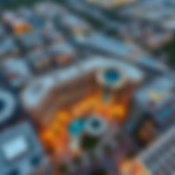 Aerial view of Mall of Emirates highlighting Desco's location