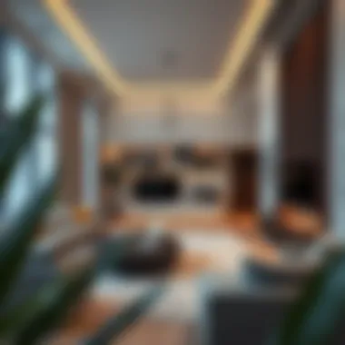 Interior design showcasing modern living in برج النور ند الحمر Interior design showcasing modern living in برج النور ند الحمر