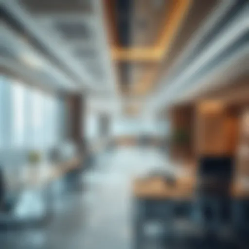 Modern office layout in Dubai showcasing innovative design