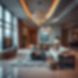 Luxurious interiors of a Dubai Wharf apartment showcasing modern design elements