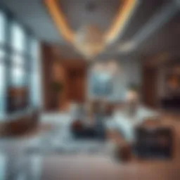 Luxurious interiors of a Dubai Wharf apartment showcasing modern design elements