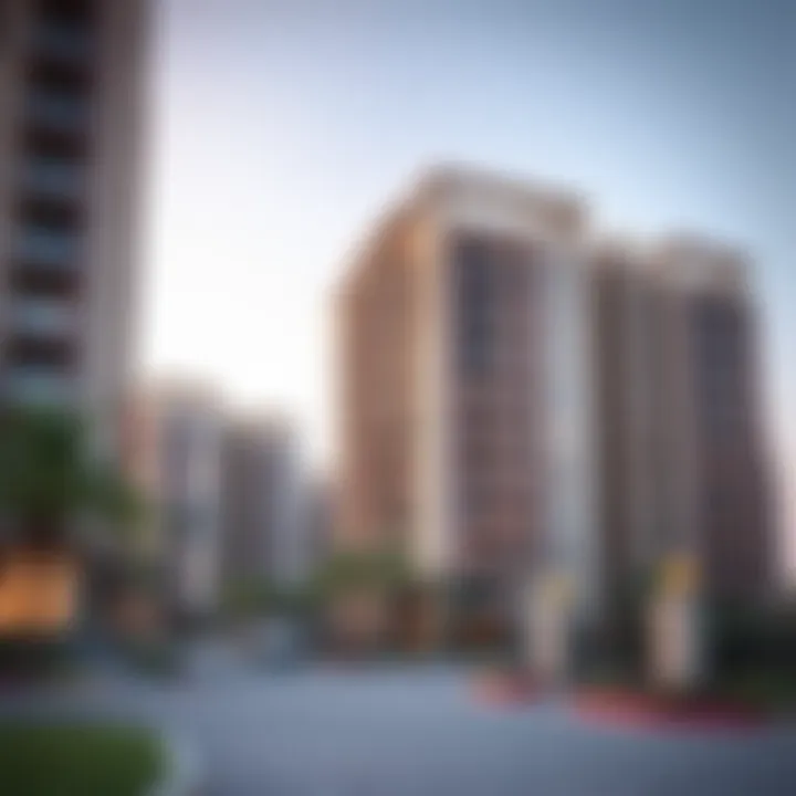 Modern architectural design of residential buildings in Emaar South