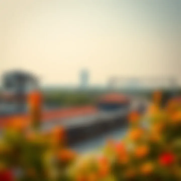 View of ADCB Metro Station from nearby residential area