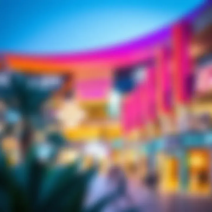 Vibrant shopping center in Festival City with diverse retail options