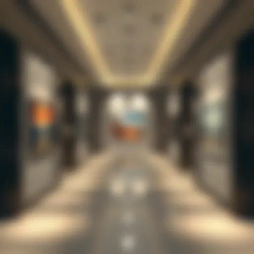 A vibrant art gallery showcasing contemporary artworks in Jebel Ali