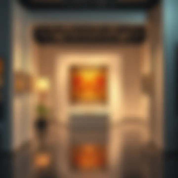 Artist Installation Exhibition in Jebel Ali An artist's installation piece displayed prominently in a Jebel Ali gallery