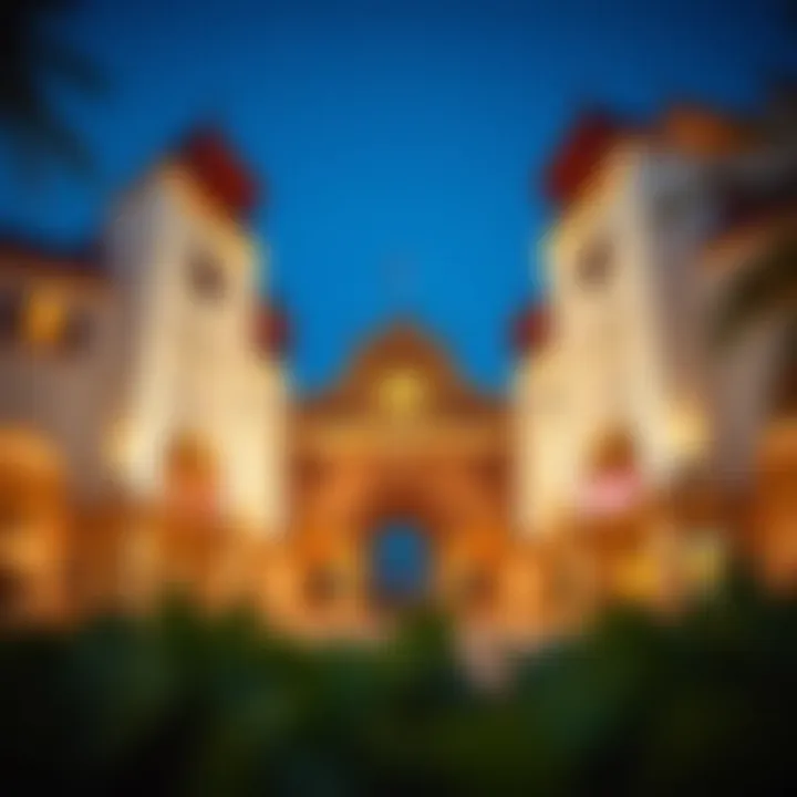 Architectural Marvels of Global Village Architectural details of a pavilion representing a specific country