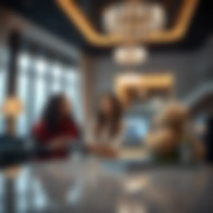 High-net-worth individuals engaging in a property viewing