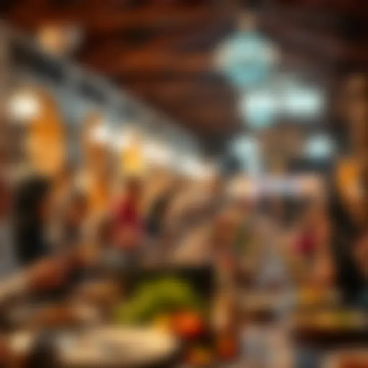 Cultural gathering during Iftar with diverse culinary influences