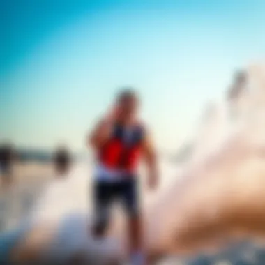 Vibrant beach activities at الشاطئ جي بي ار
