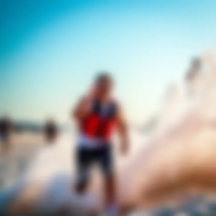 Vibrant beach activities at الشاطئ جي بي ار