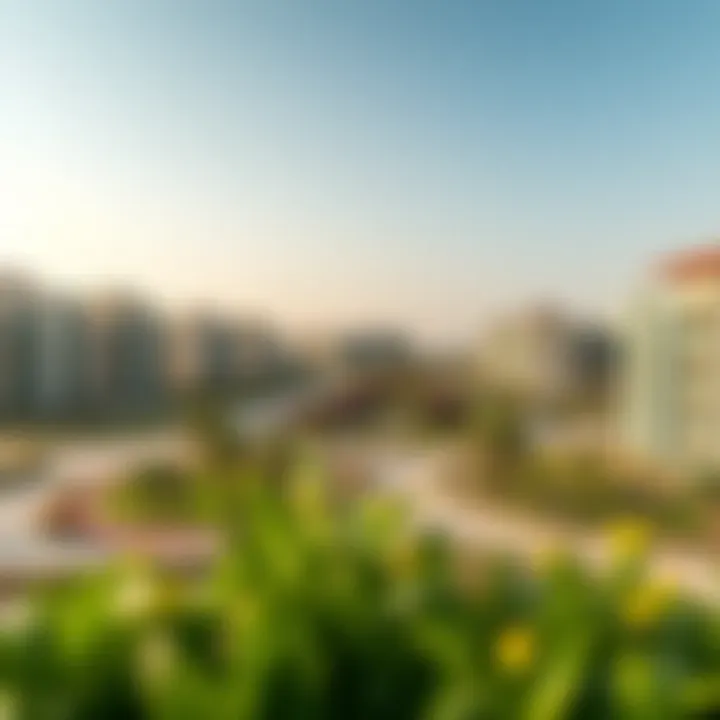Modern Architecture and Green Spaces in Jebel Ali A panoramic view of the Jebel Ali Residential Area showcasing modern architecture and green spaces