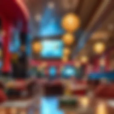 The inviting and colorful interior of an Indian restaurant in Karama