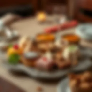 An assortment of traditional Indian sweets presented on an ornate platter