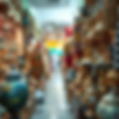 Cultural artifacts and souvenirs available in a shop