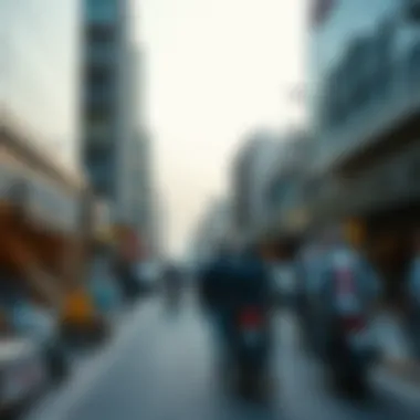Economic activity and commerce along Khaleej Al Arabi Street