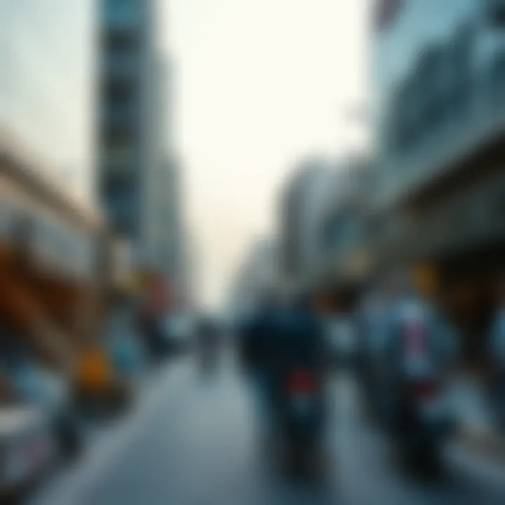 Economic activity and commerce along Khaleej Al Arabi Street