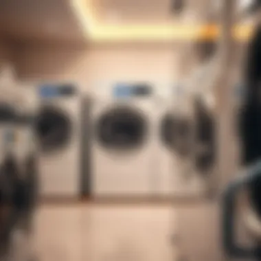 State-of-the-art washing machines in a laundry service