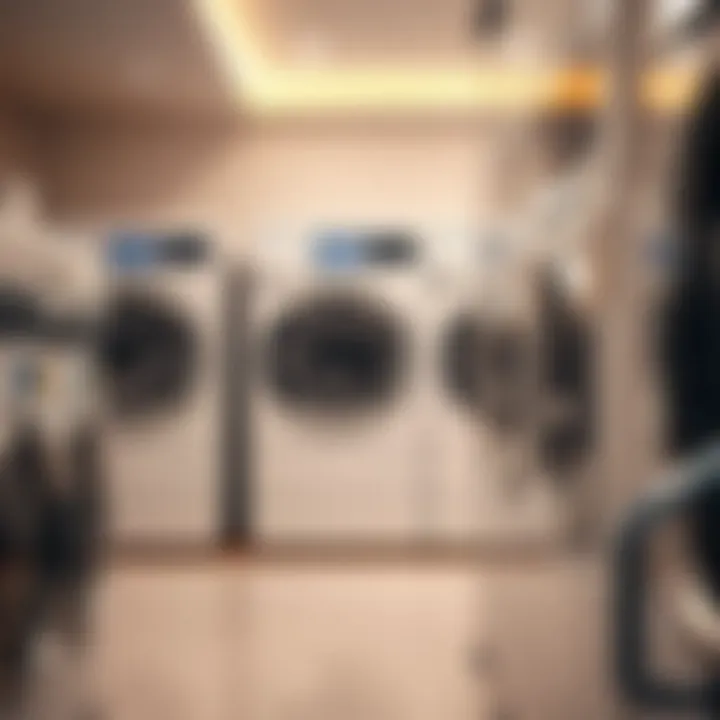 State-of-the-art washing machines in a laundry service
