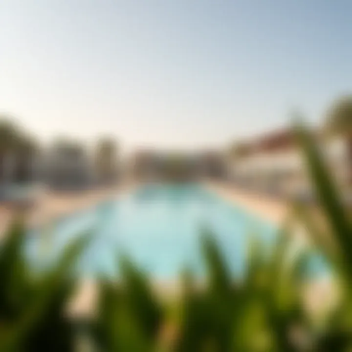 Luxurious amenities in MBR City District One including swimming pool and parks