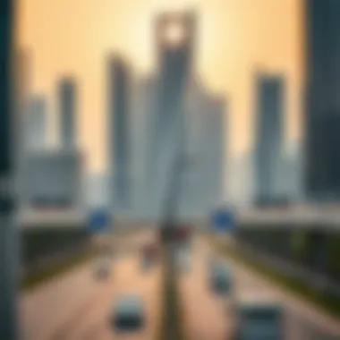 Modern infrastructure of MBR City District One showcasing roads and transport