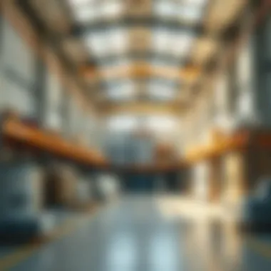 Interior of a modern warehouse in Mussafah highlighting storage solutions