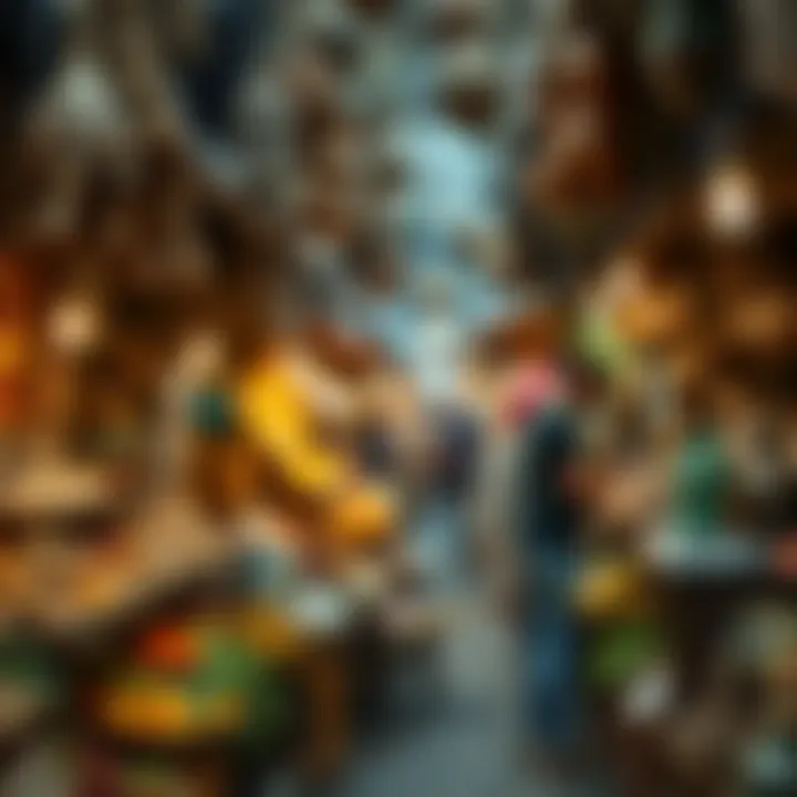 Lively Market Filled with Local Artistry Vibrant market showcasing local craftsmanship