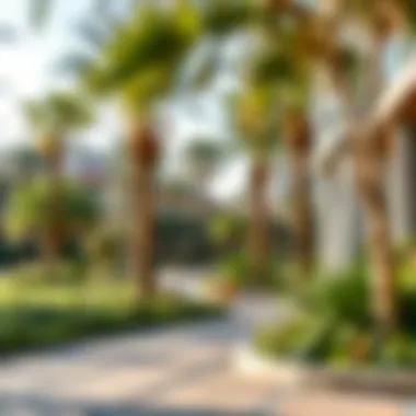 Green spaces and recreational areas in a new town setting