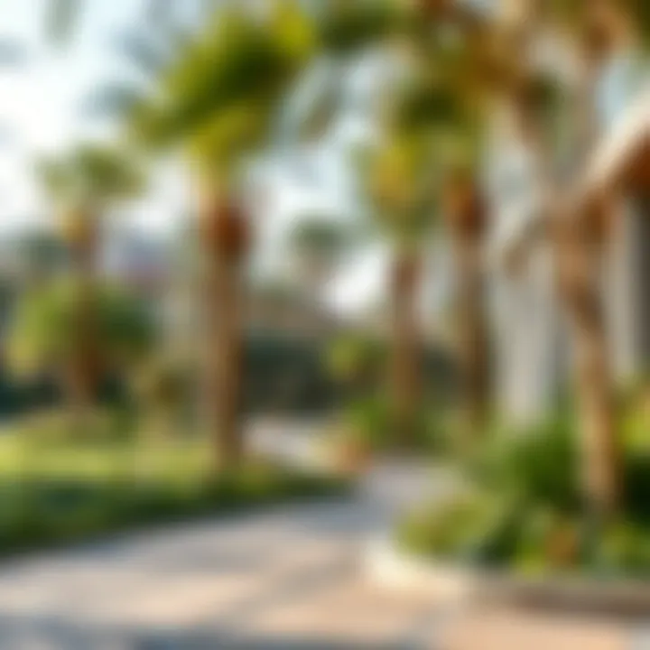Green spaces and recreational areas in a new town setting