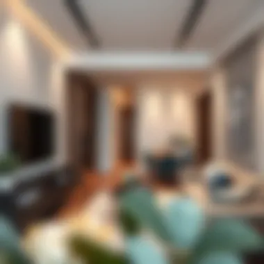 Modern interior of a residential unit in Orchard Place, highlighting contemporary design