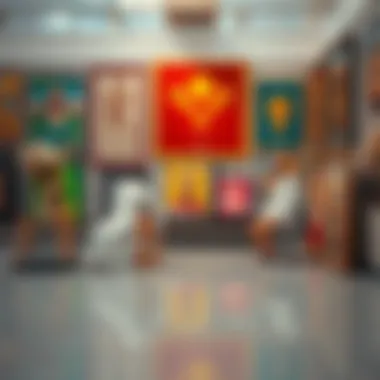 Vibrant Art Display in Ra's al-Khor Vibrant art display in Ra's al-Khor