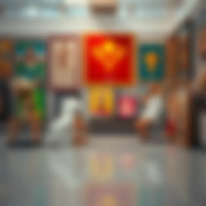 Vibrant Art Display in Ra's al-Khor Vibrant art display in Ra's al-Khor