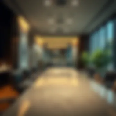 A meeting room setting discussing legal considerations for renting commercial spaces