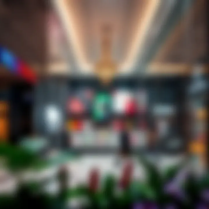 A vibrant commercial space interior showcasing diverse retail options in International City Phase 2