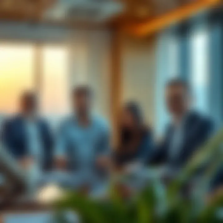 Collaborative meeting between real estate professionals