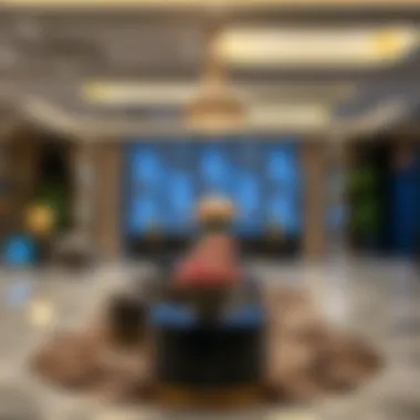 Luxurious hotel lobby showcasing elegant design