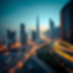 Stunning skyline view of Sheikh Zayed Road hotels