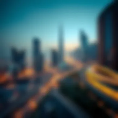 Stunning skyline view of Sheikh Zayed Road hotels