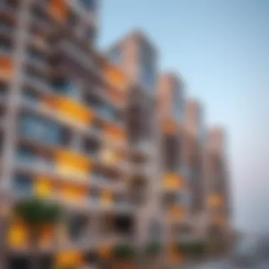 Architectural Marvel of Sky Residences Elegant architectural design of a high-rise building housing sky residences