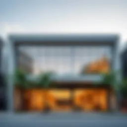 Exterior view of Sobha sales office showcasing modern architecture