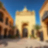 The vibrant exterior of Souk Al Marfa showcasing its architectural beauty