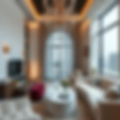 Chic Studio Design in Dubai Modern studio interior showcasing elegance