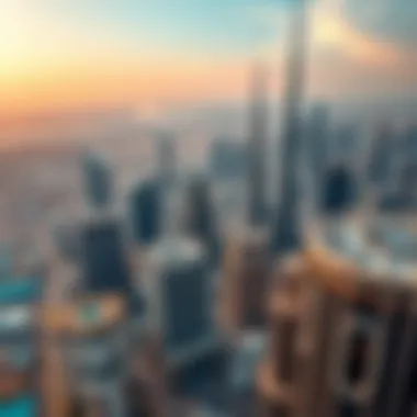 Aerial view of Dubai's skyline showcasing diverse residential properties available for subleasing