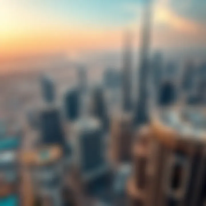 Aerial view of Dubai's skyline showcasing diverse residential properties available for subleasing