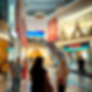 A vibrant ambiance highlighting the social environment within the mall