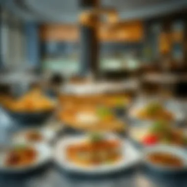 Culinary Diversity in Downtown Dubai Vibrant plates showcasing diverse cuisines
