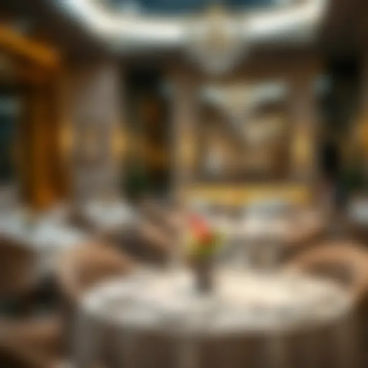 Sophisticated Dining Experience Elegant dining atmosphere in a high-end restaurant